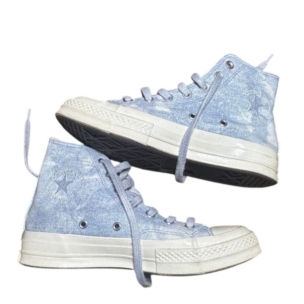 Converse Chuck 70 hogh tops sneakers in indigo fog blue tie dye pattern womens 7